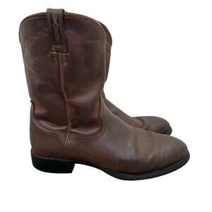 Ariat Men’s 10.5D Western Cowboy Boots BR113 Brown Suede Square Toe Made in USA Ariat Men main image 4